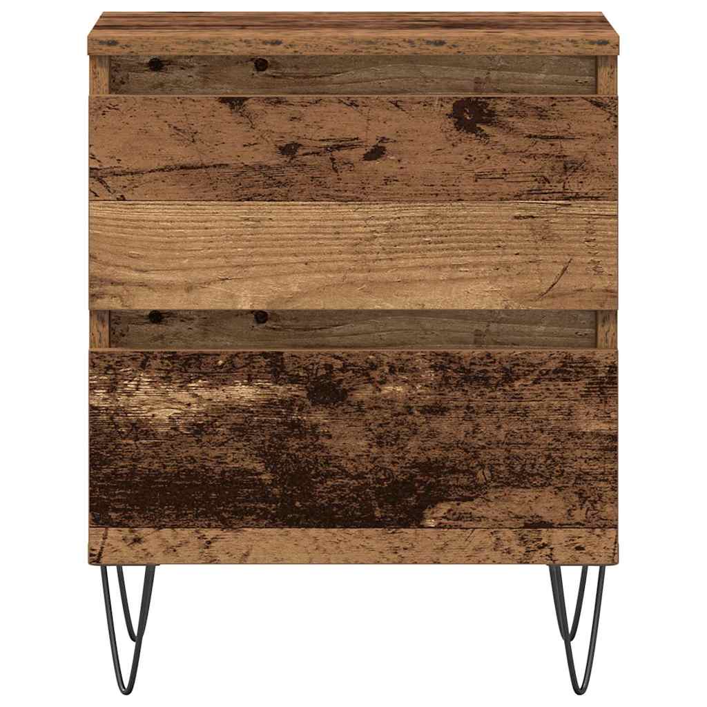 Natskab 2 stk. Gammelt træ 40 x 35 x 50 cm Konstrueret træ
