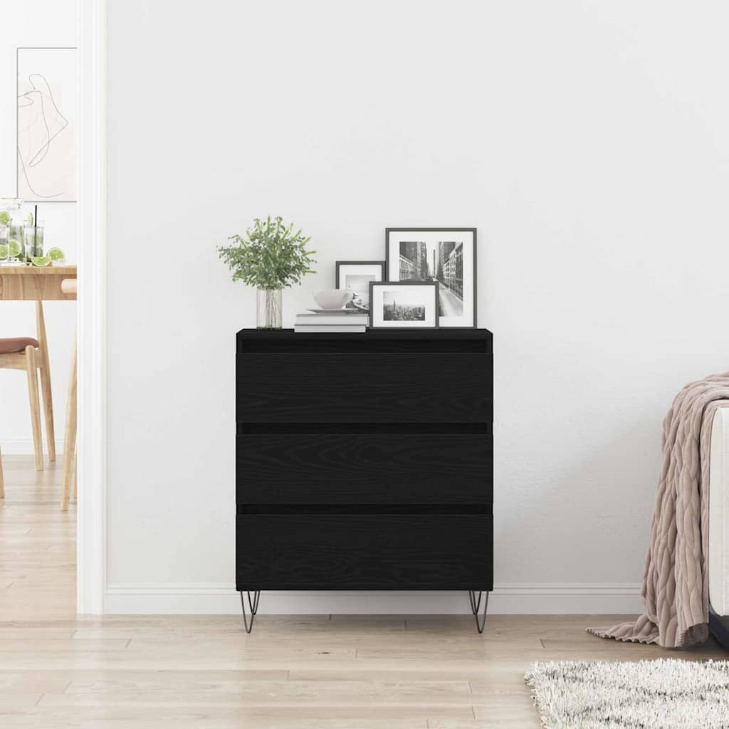 Sideboard Sort eg 60 x 35 x 70 cm Konstrueret træ