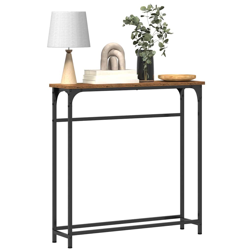 Konsolbord Gammelt træ 75 x 19,5 x 75 cm Konstrueret træ
