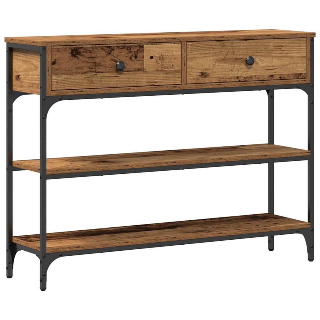 Konsolbord Gammelt træ 100 x 25 x 75 cm Konstrueret træ