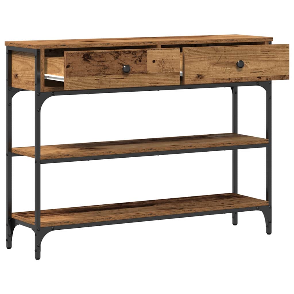 Konsolbord Gammelt træ 100 x 25 x 75 cm Konstrueret træ