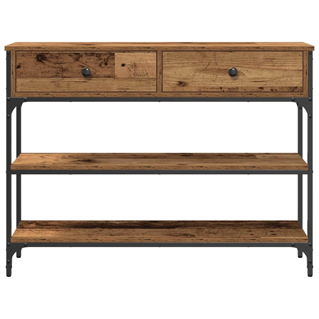 Konsolbord Gammelt træ 100 x 25 x 75 cm Konstrueret træ