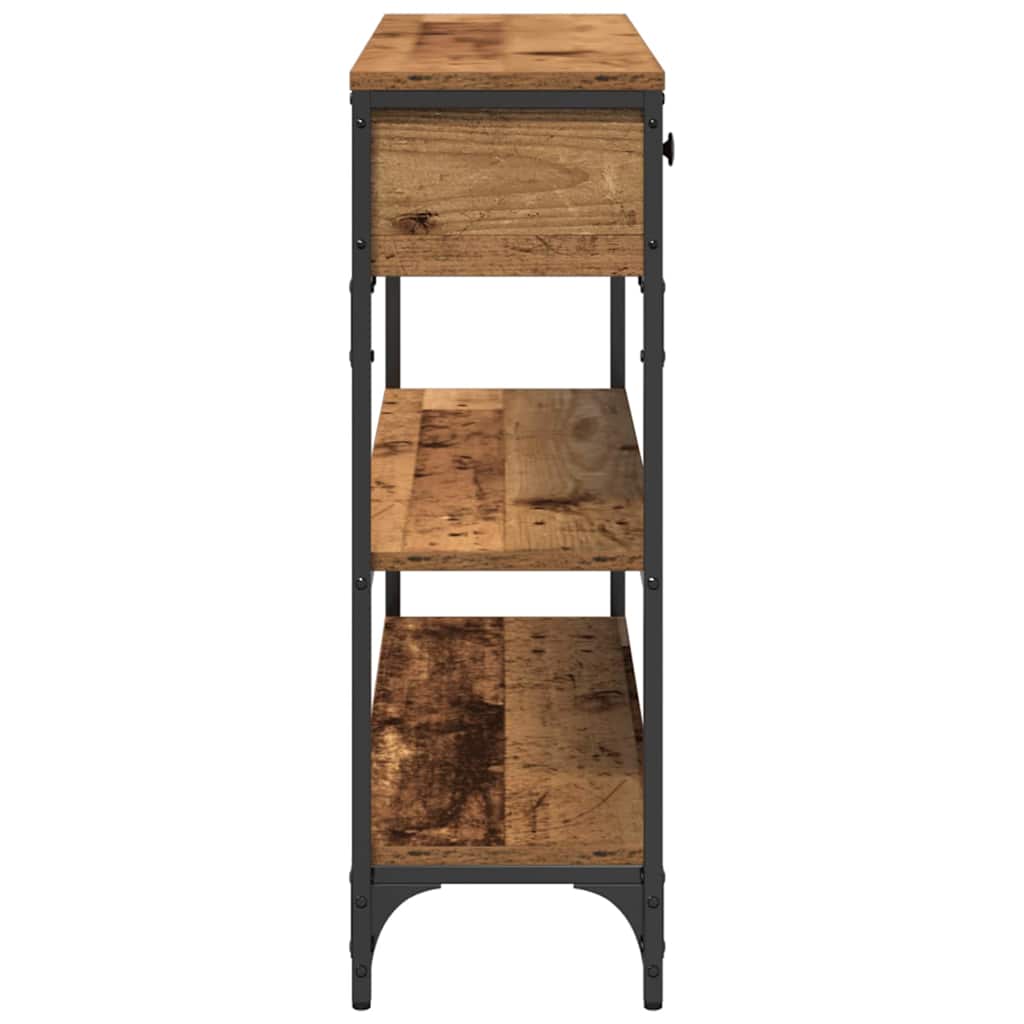 Konsolbord Gammelt træ 100 x 25 x 75 cm Konstrueret træ