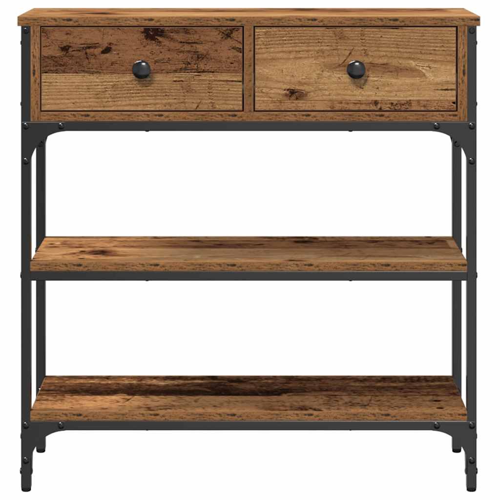 Konsolbord Gammelt træ 72,5 x 25 x 75 cm Konstrueret træ