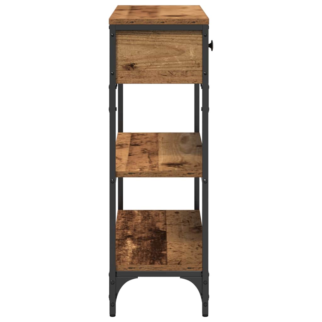 Konsolbord Gammelt træ 72,5 x 25 x 75 cm Konstrueret træ