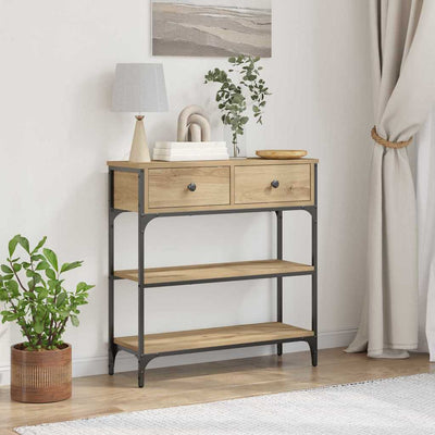 Konsolbord Artisan Egetræ 72,5 x 25 x 75 cm Konstrueret træ
