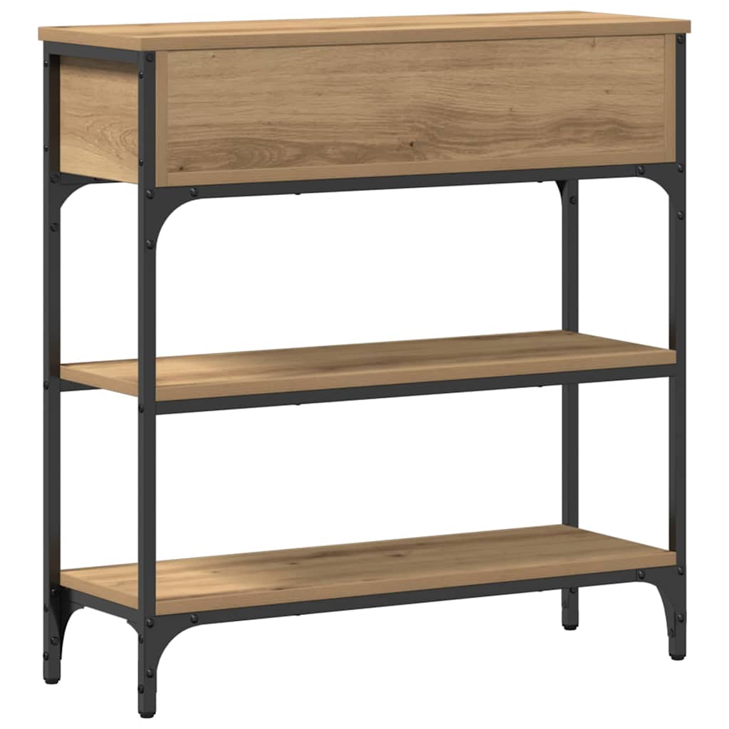 Konsolbord Artisan Egetræ 72,5 x 25 x 75 cm Konstrueret træ