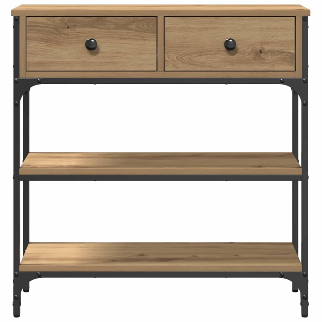 Konsolbord Artisan Egetræ 72,5 x 25 x 75 cm Konstrueret træ