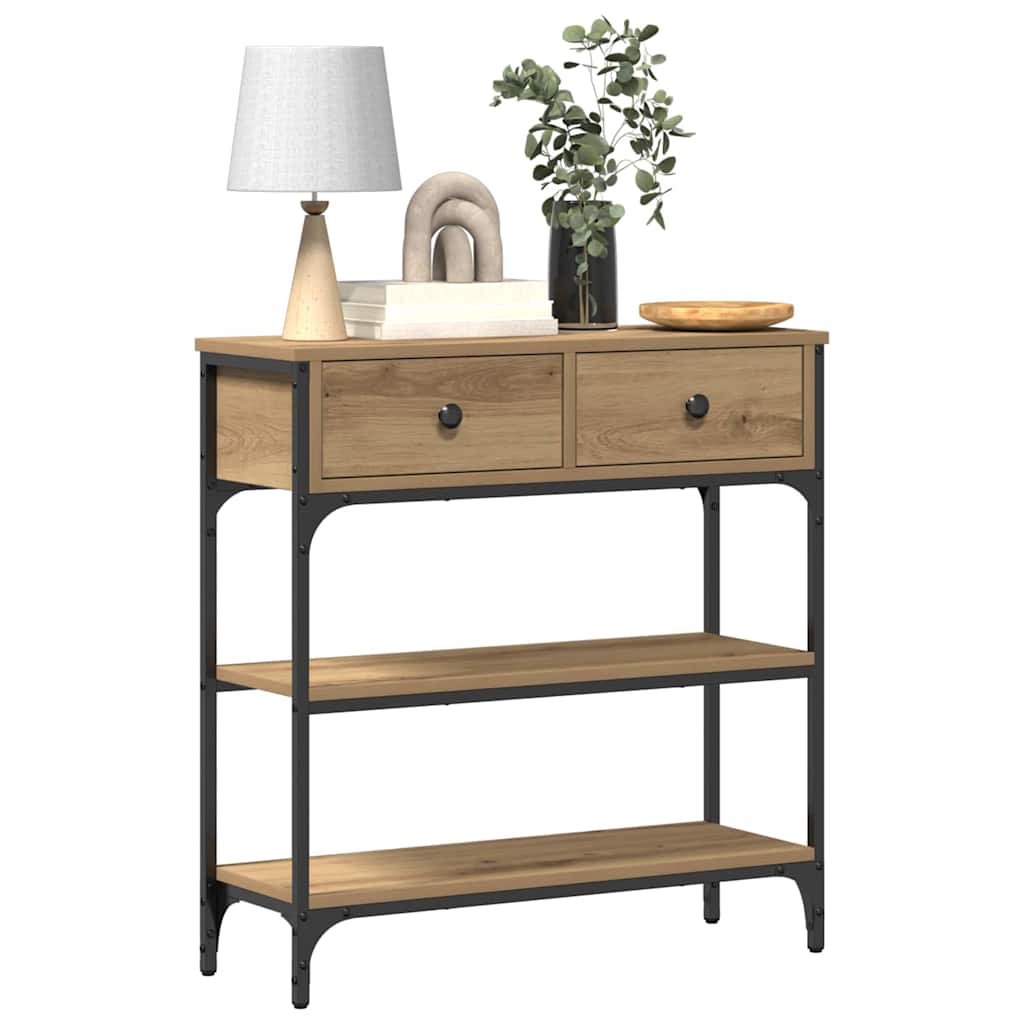 Konsolbord Artisan Egetræ 72,5 x 25 x 75 cm Konstrueret træ