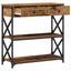 Konsol Bord Gammelt træ 75 x 28 x 75 cm Laminat træ og metal