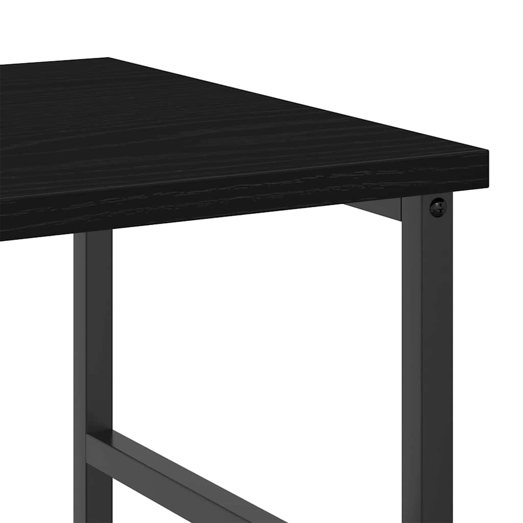 Bogreol 3 niveauer 50 x 33 x 117,5 cm Konstrueret træ Sort eg