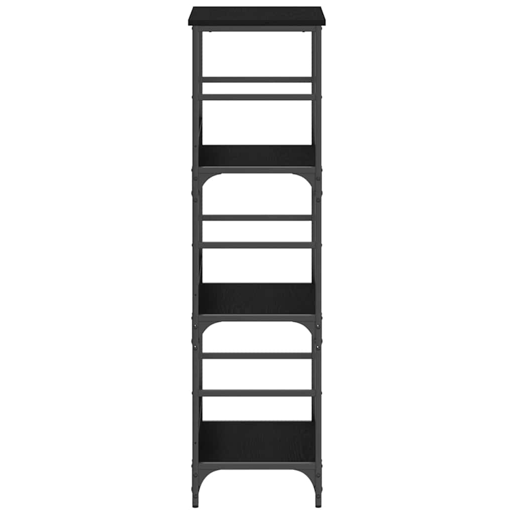 Bogreol 3 niveauer 50 x 33 x 117,5 cm Konstrueret træ Sort eg