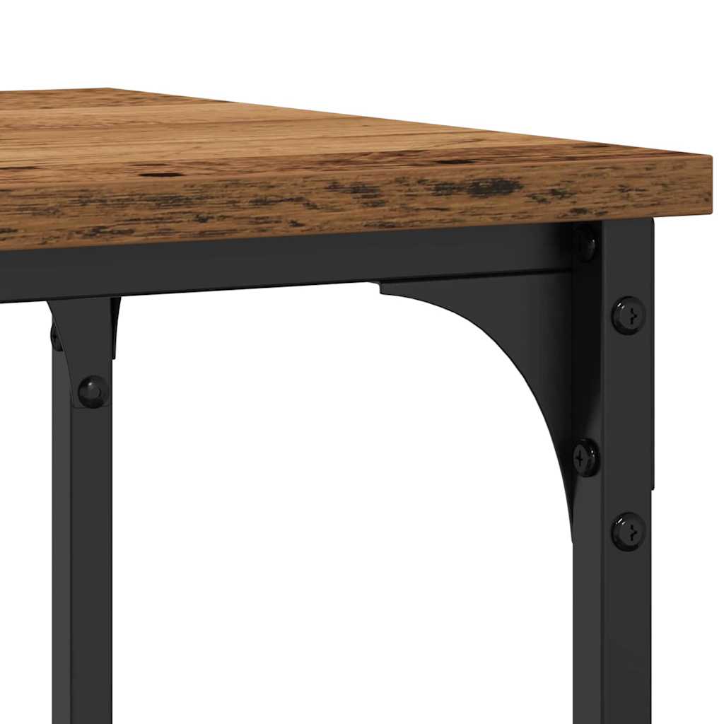 Konsolbord Gammelt træ 100 x 35 x 75 cm Laminat træ og metal