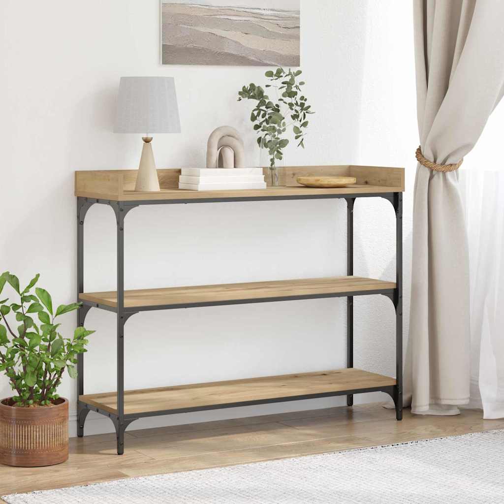 Konsolbord artisan eg 100 x 30 x 80 cm Laminat træ og metal