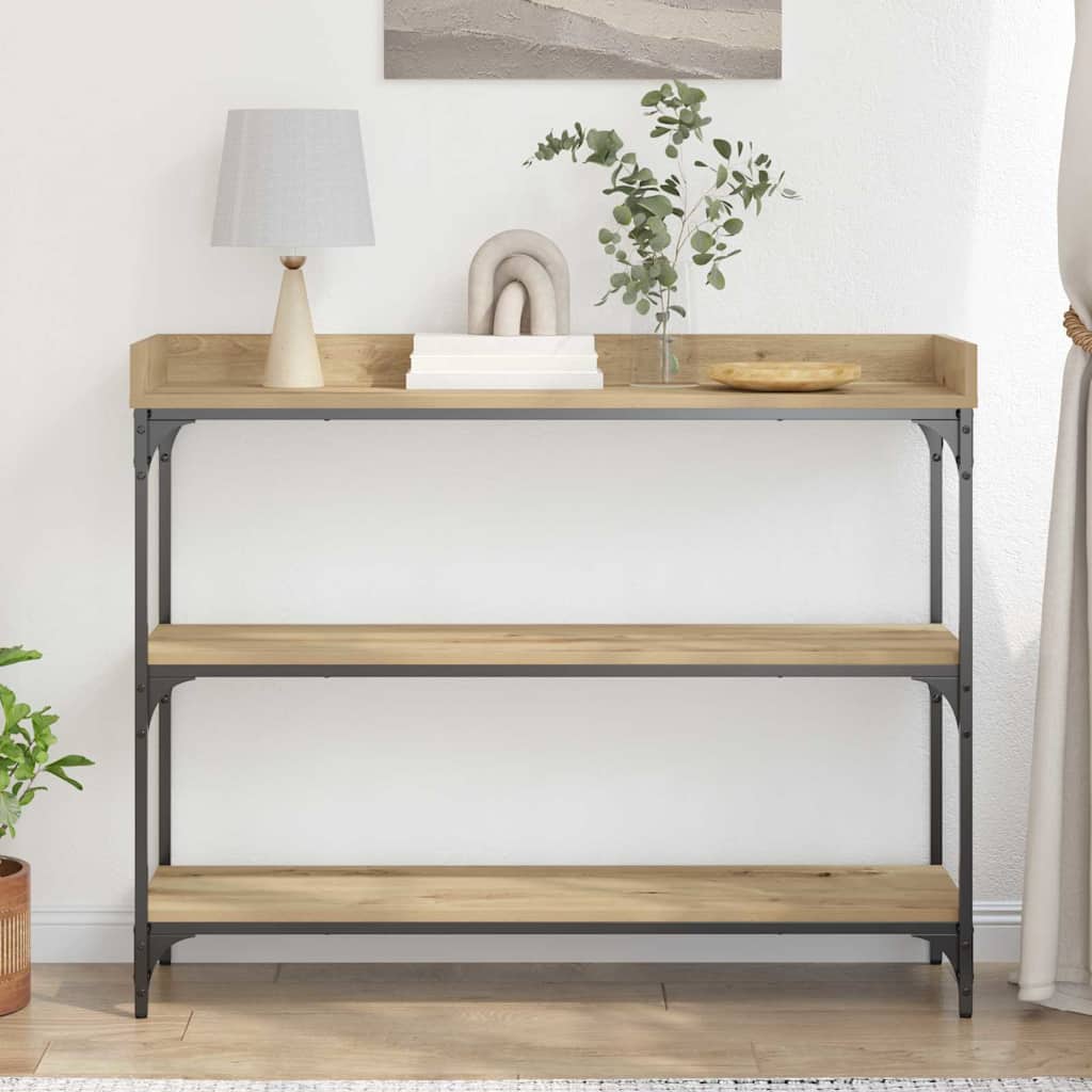 Konsolbord artisan eg 100 x 30 x 80 cm Laminat træ og metal