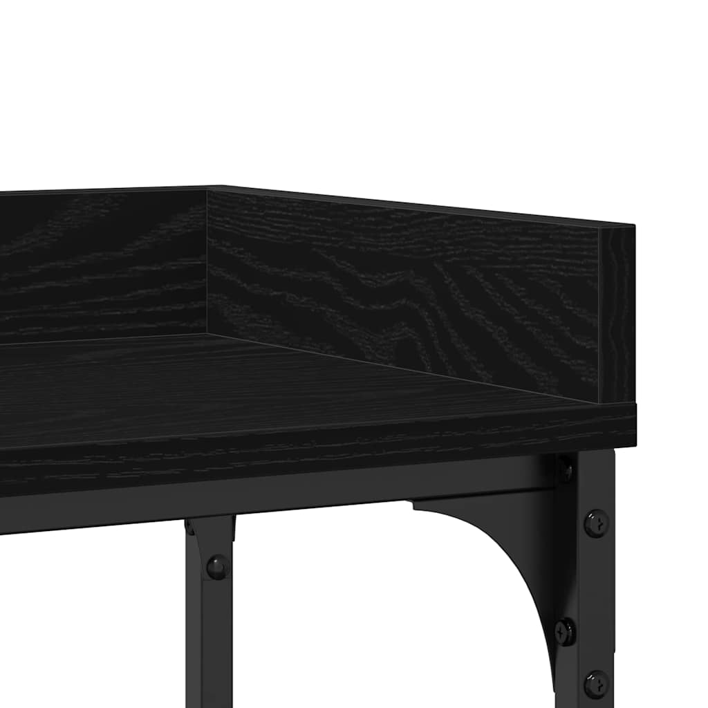 Konsolbord Sort eg 100 x 30 x 80 cm Laminat træ og metal