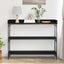 Konsolbord Sort eg 100 x 30 x 80 cm Laminat træ og metal