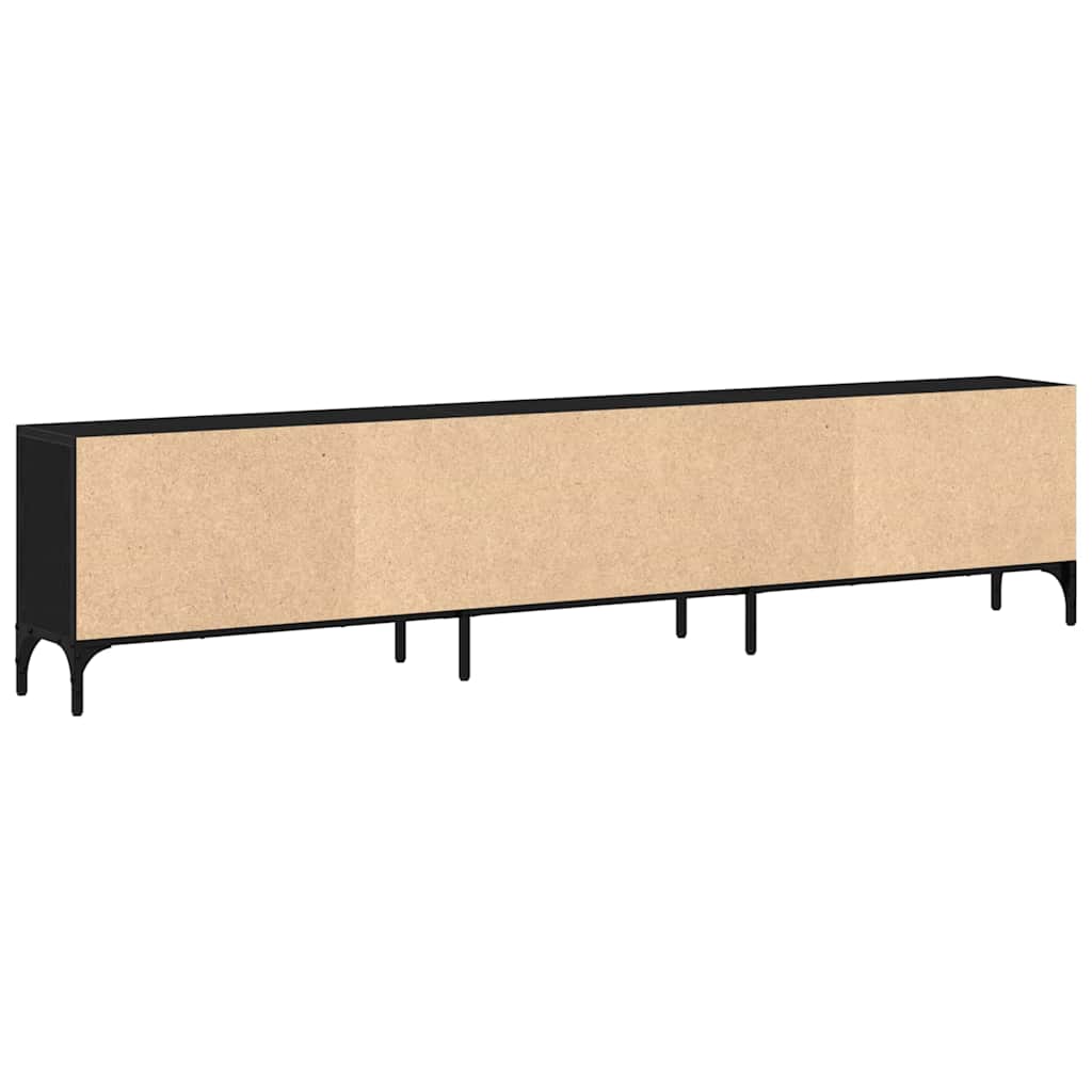 TV-skab 200 x 25 x 44 cm Sort eg Konstrueret træ