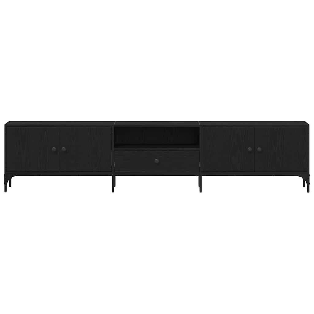 TV-skab 200 x 25 x 44 cm Sort eg Konstrueret træ