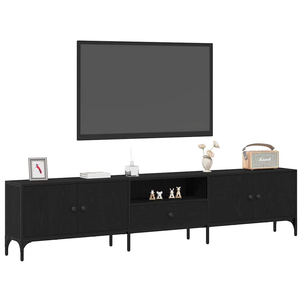 TV-skab 200 x 25 x 44 cm Sort eg Konstrueret træ