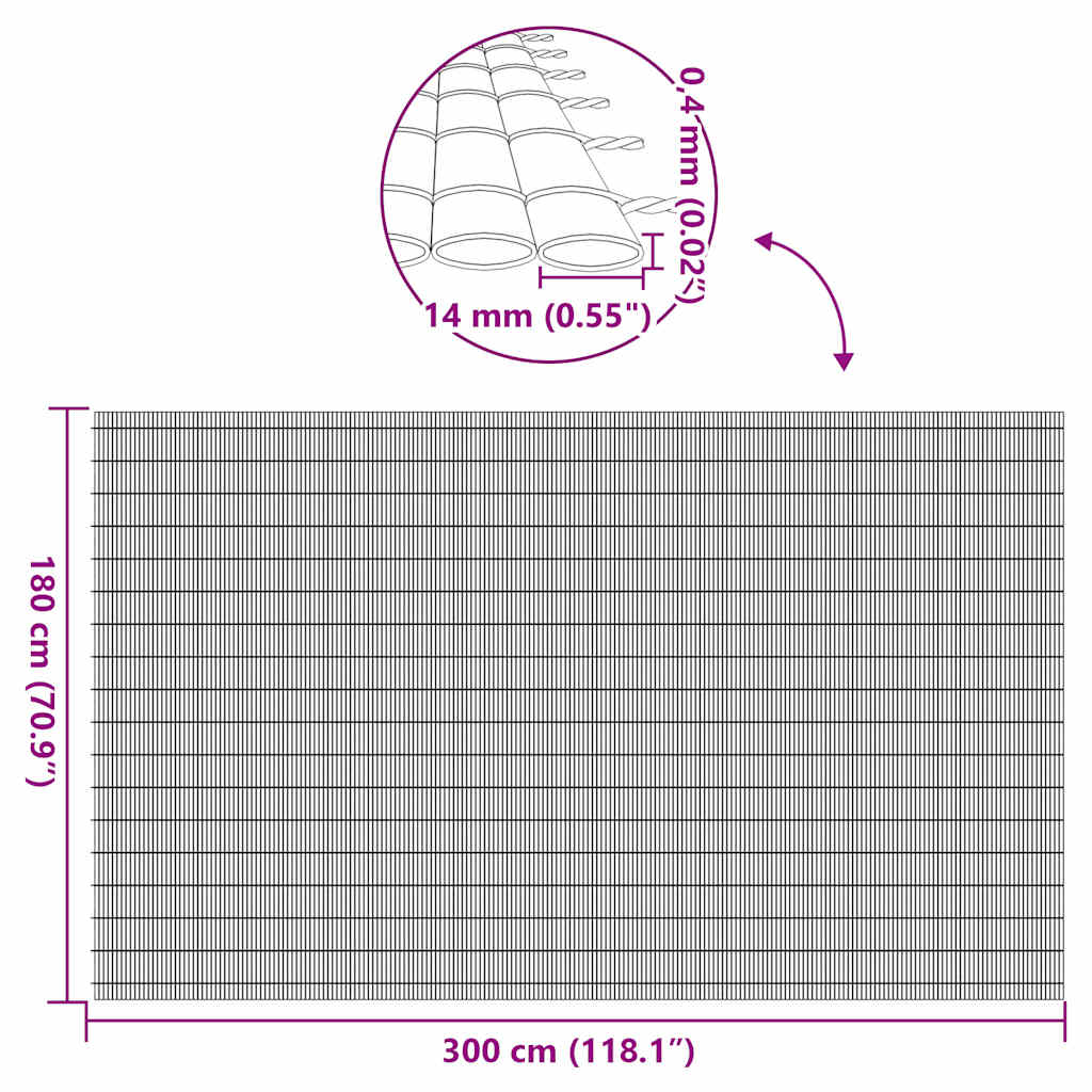 havehegn dobbeltsidet 1,8x3 m PVC gul