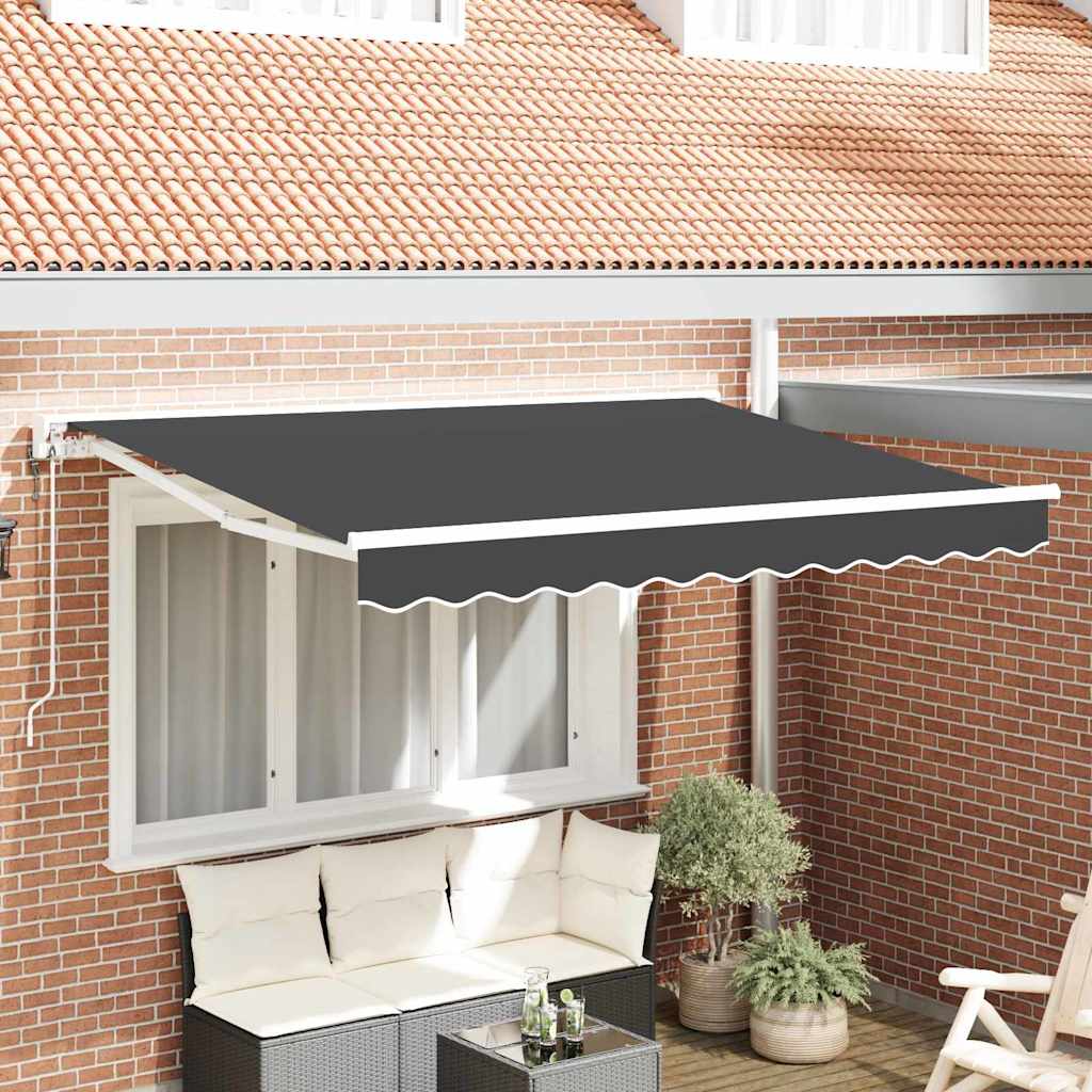 Markiseramme Antracit 250 x 200 cm Polyester med PU belægning