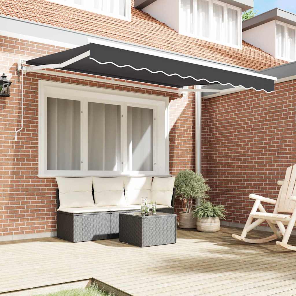 Markiseramme Antracit 250 x 200 cm Polyester med PU belægning