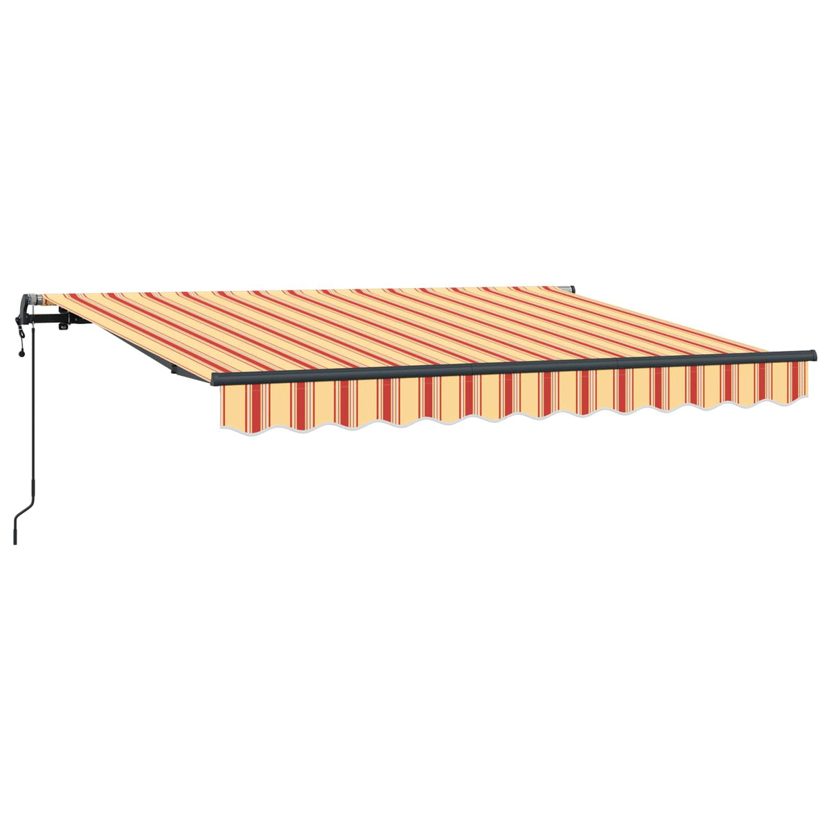Udtrækkelig markise Gul og orange 250 x 200 cm Stof