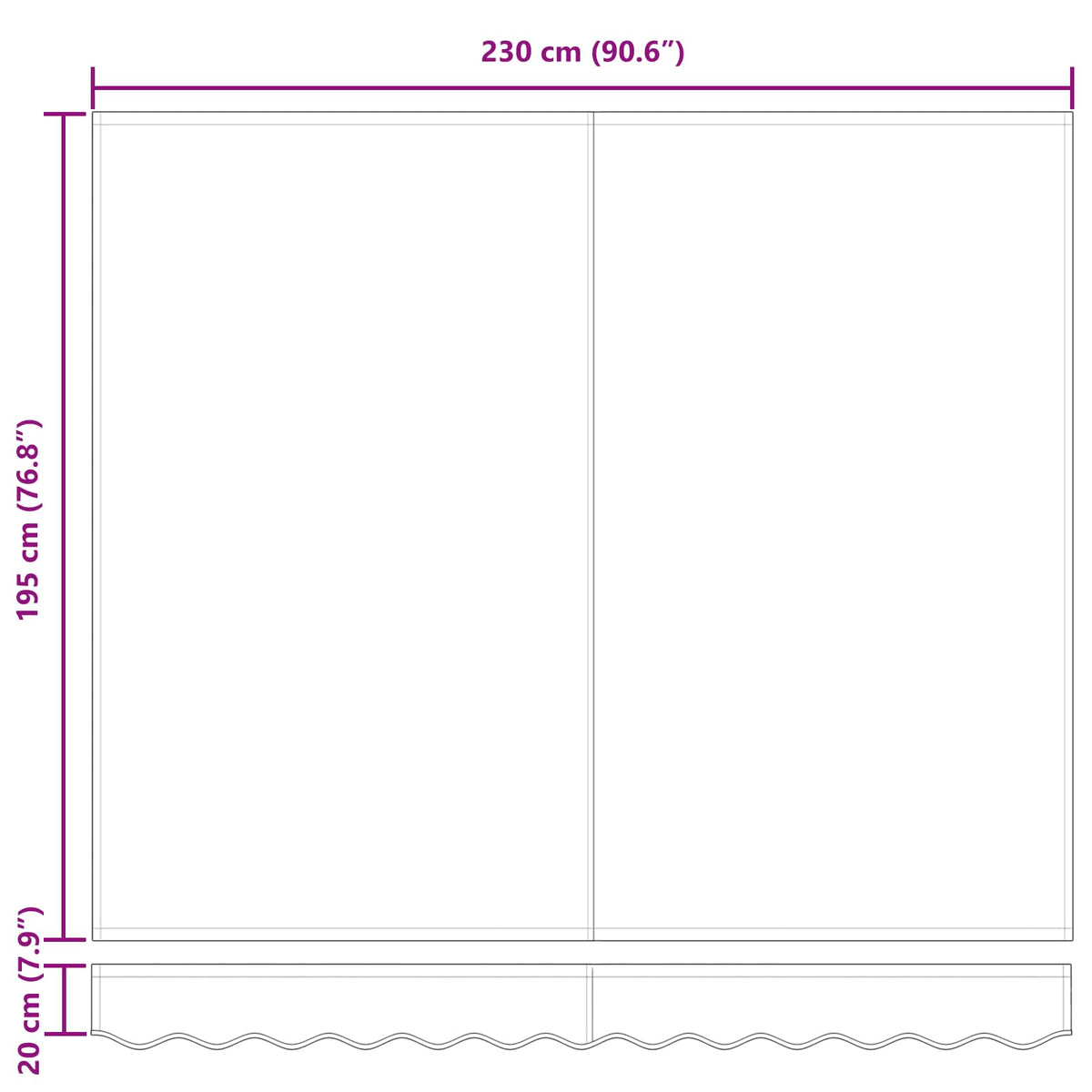 Udtrækkelig markise Gul og Grå 250 x 200 cm Stof