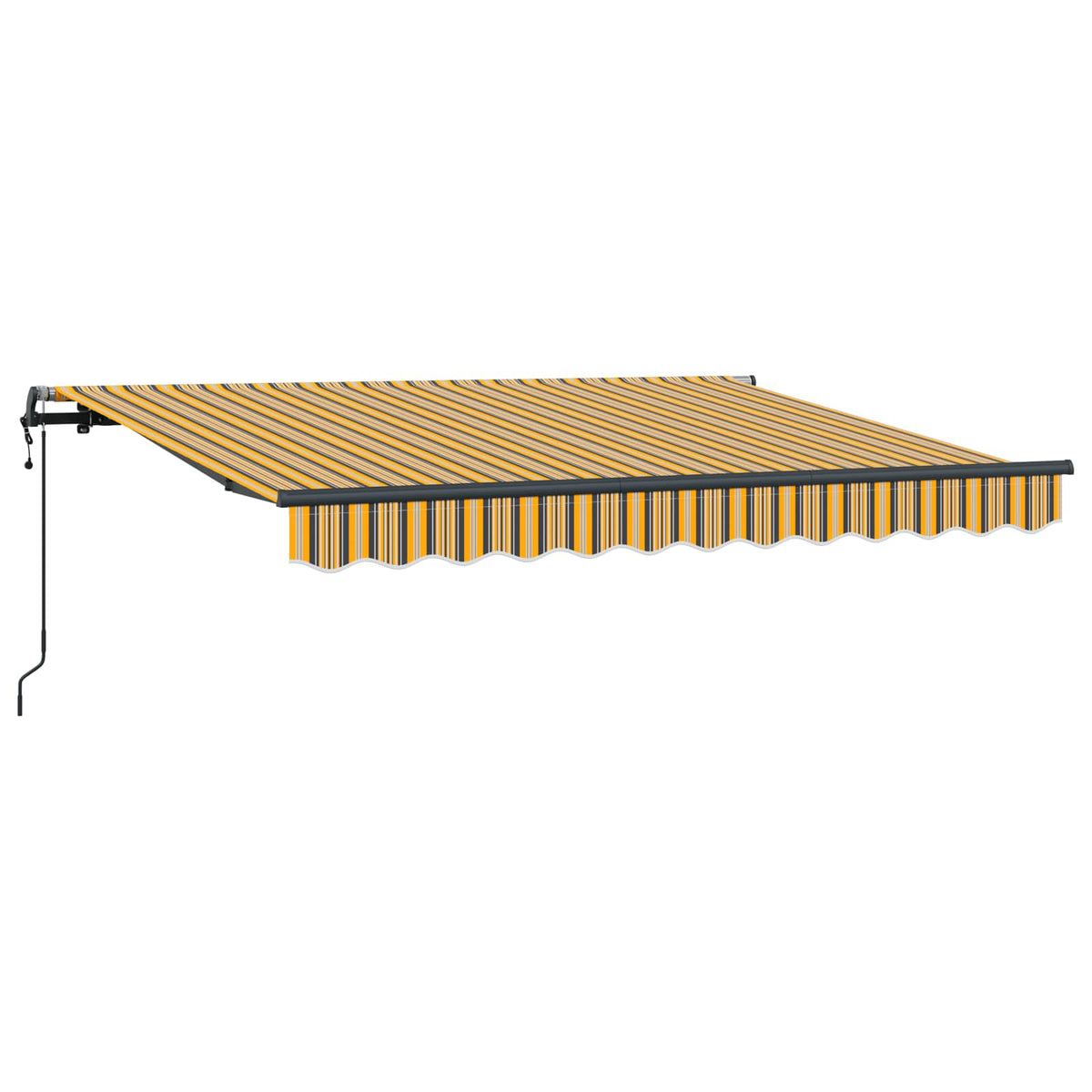 Udtrækkelig markise Gul og Grå 250 x 200 cm Stof