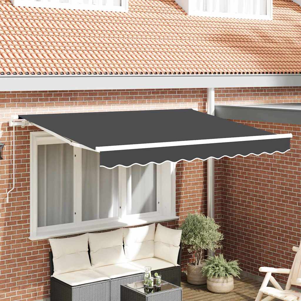 Udtrækkelig markise Antracit 300 x 200 cm Stof