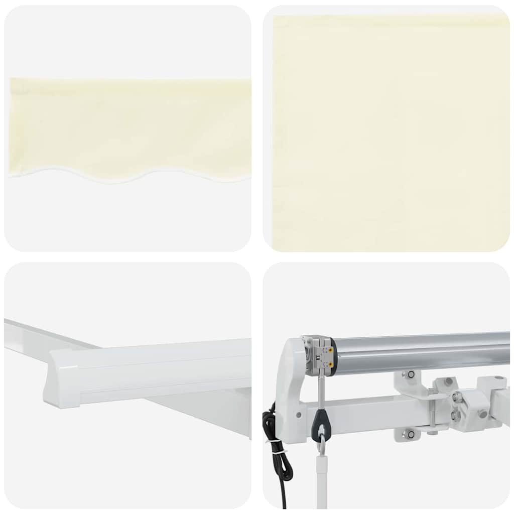 Udtrækkelig markise Creme 350 x 200 cm Stof