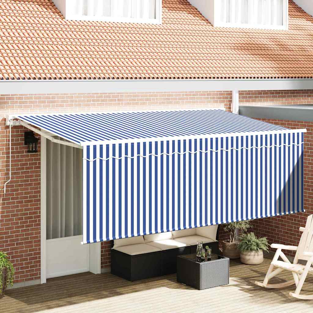 Udtrækkelig markise Blå 350 x 200 cm Stof