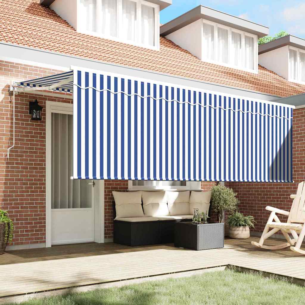 Udtrækkelig markise Blå 350 x 200 cm Stof