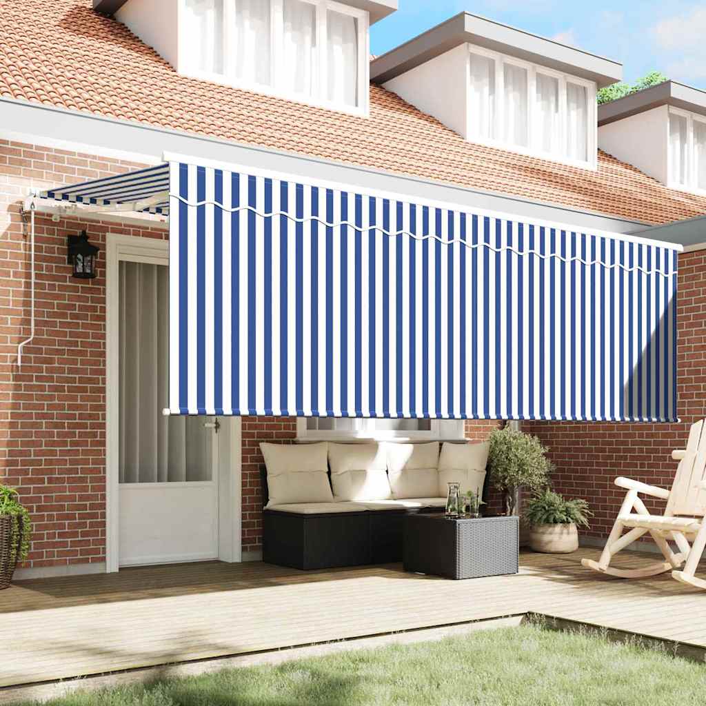 Udtrækkelig markise Blå 350 x 200 cm Stof