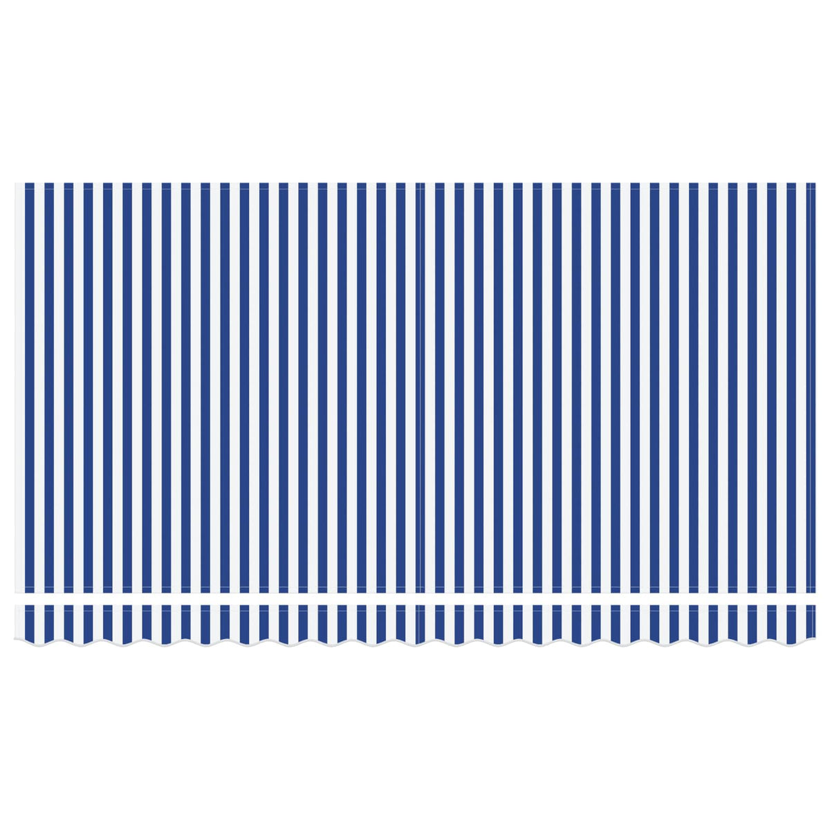 Udtrækkelig markise Blå og Hvid 350 x 200 cm