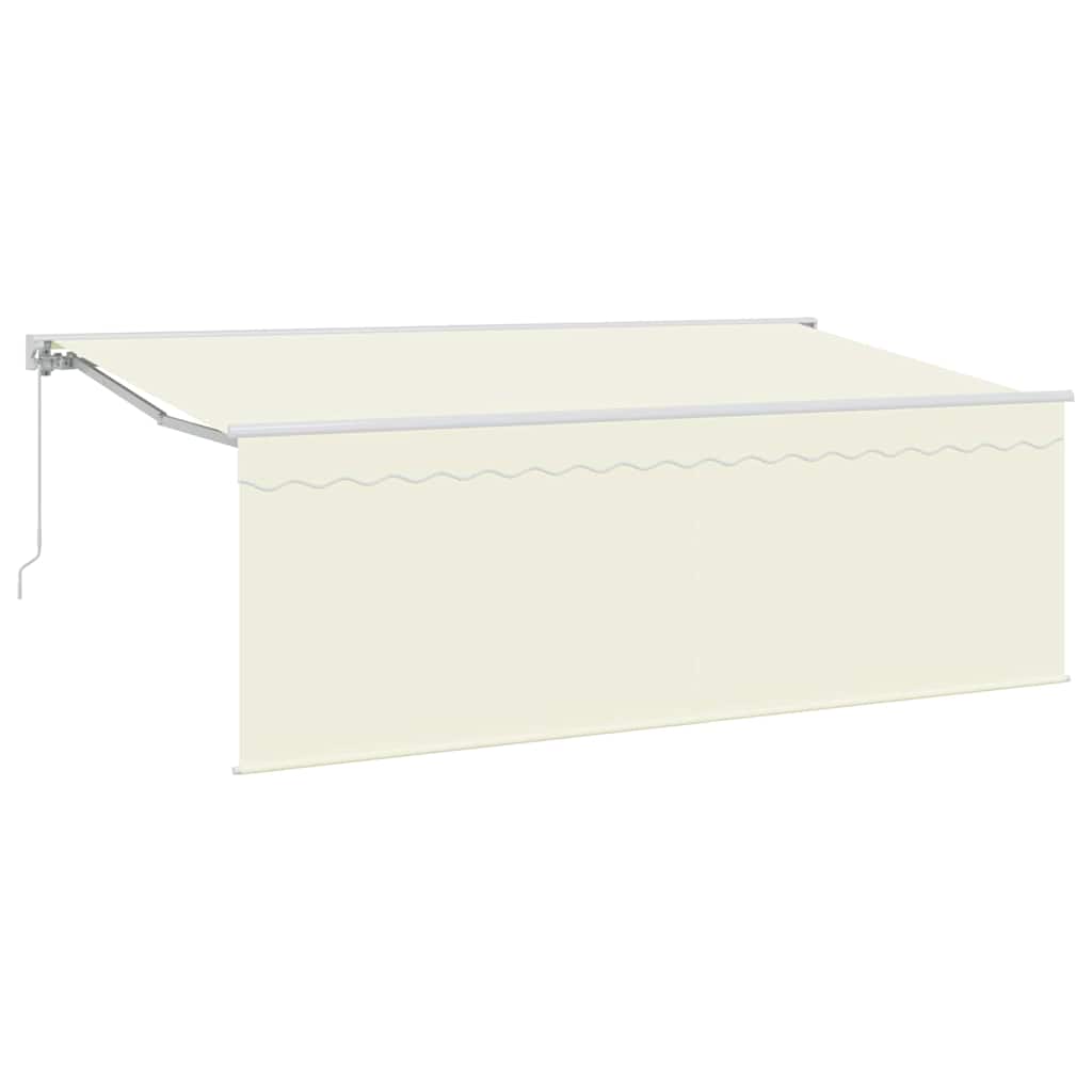Udtrækkelig markise Creme 350 x 200 cm Polyester og Aluminium