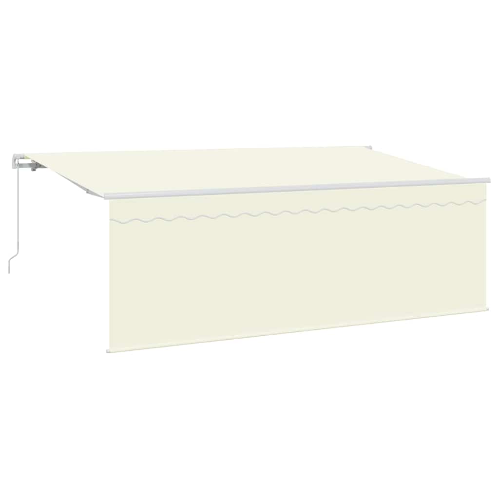Udtrækkelig markise Creme 350 x 200 cm Polyester og Aluminium