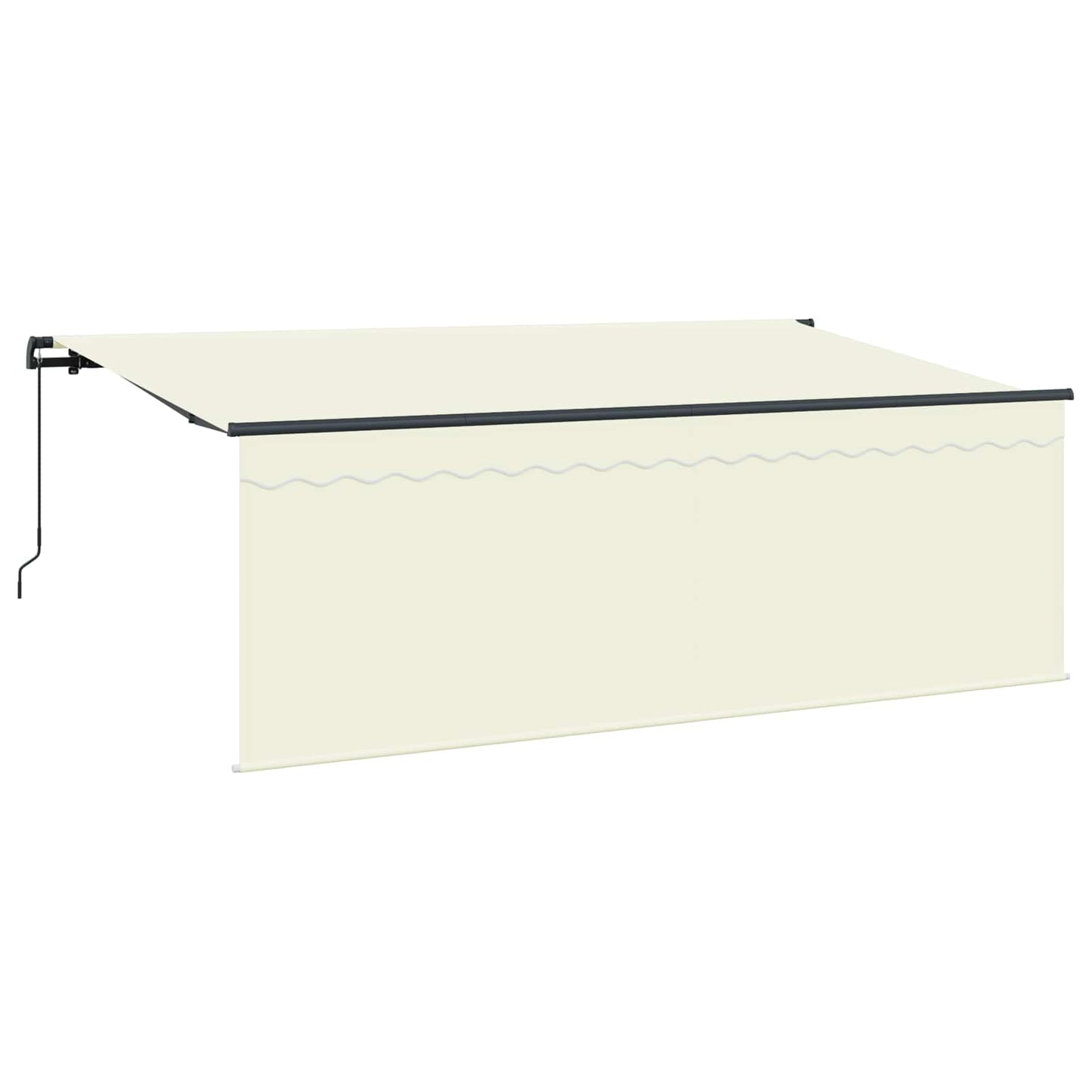 Udtrækkelig markise Creme 350 x 200 cm Polyester og Aluminium