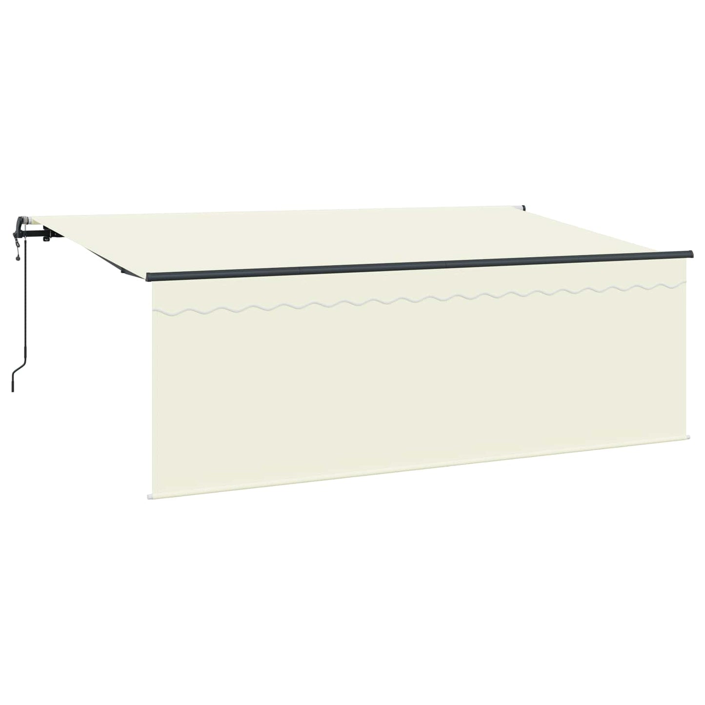 Udtrækkelig markise Creme 350 x 200 cm Polyester og Aluminium