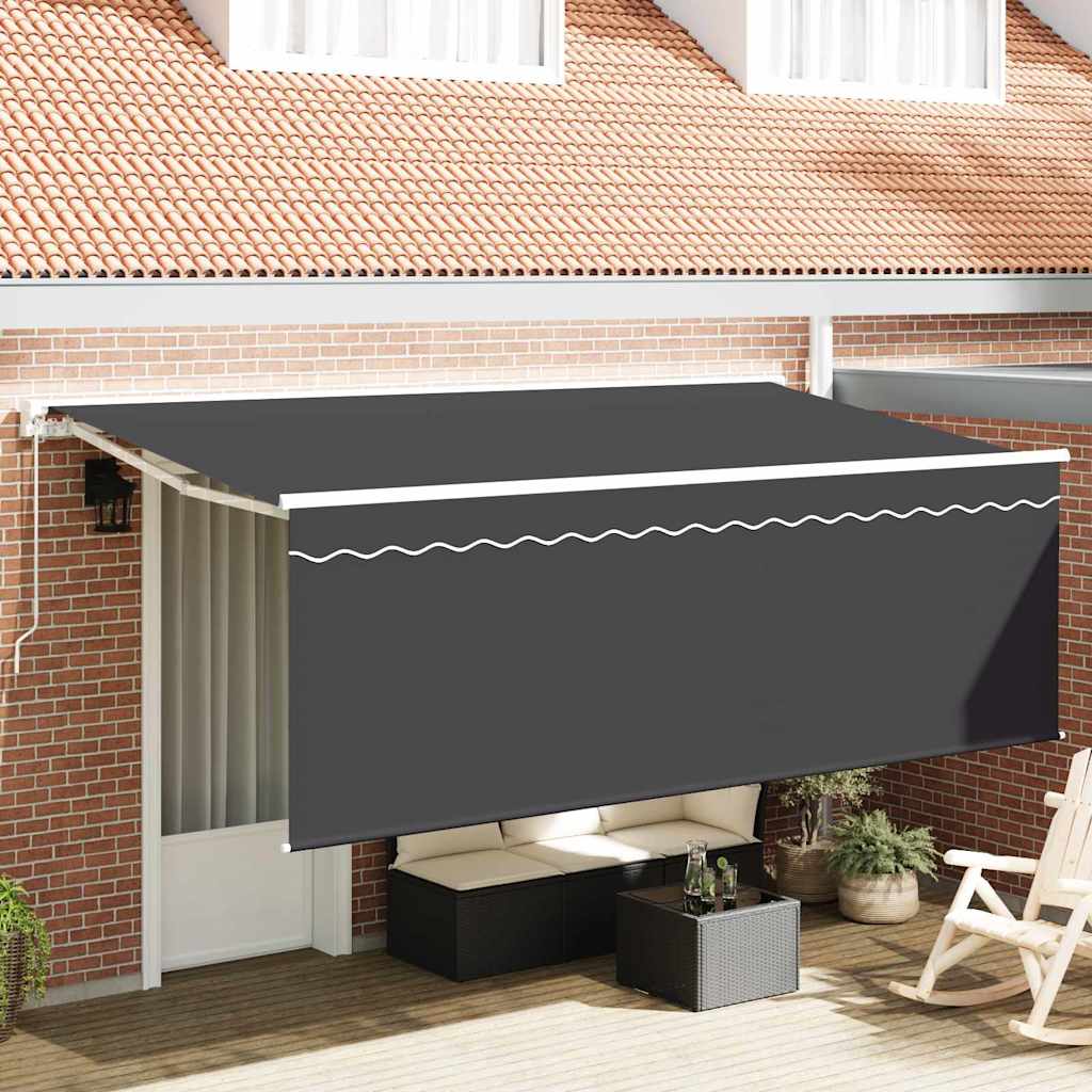 Udtrækkelig markise Creme 350 x 200 cm Polyester og Aluminium