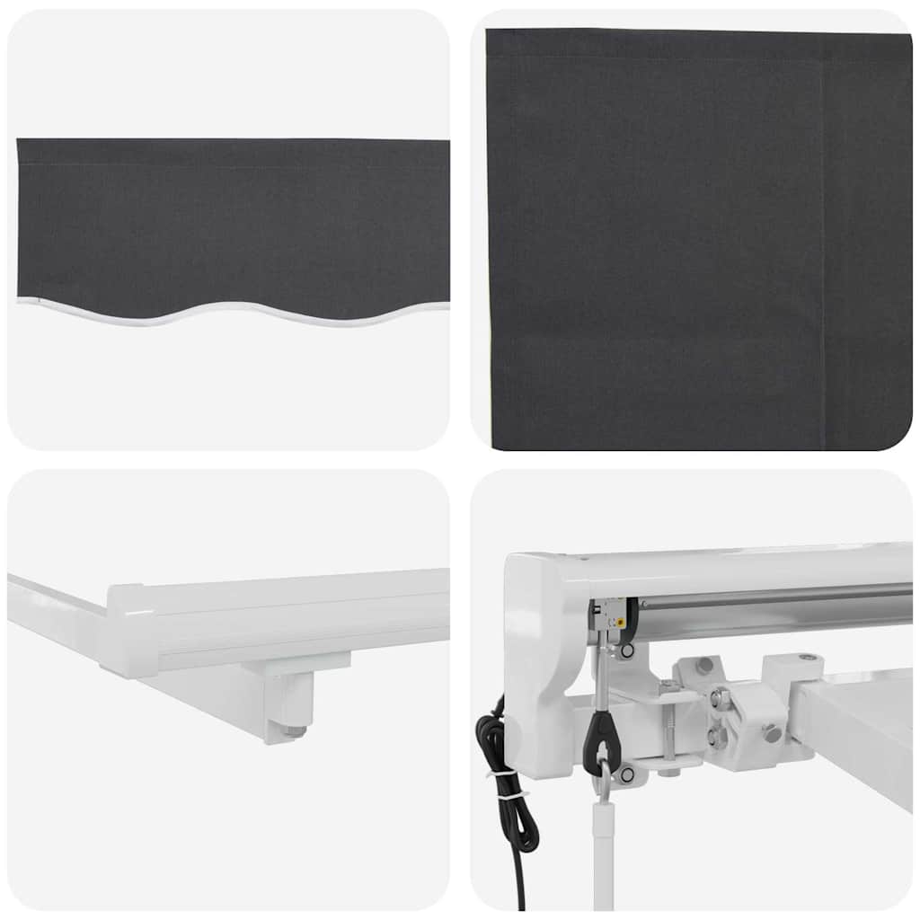 Udtrækkelig markise Antracit 350 x 200 cm