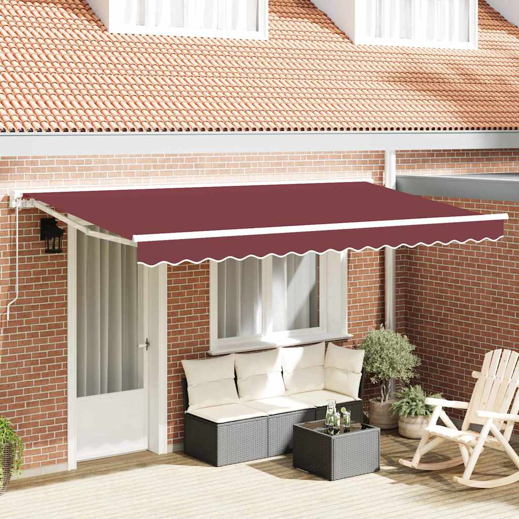 Markiseramme Bordeaux 350 x 200 cm Polyester med PU belægning