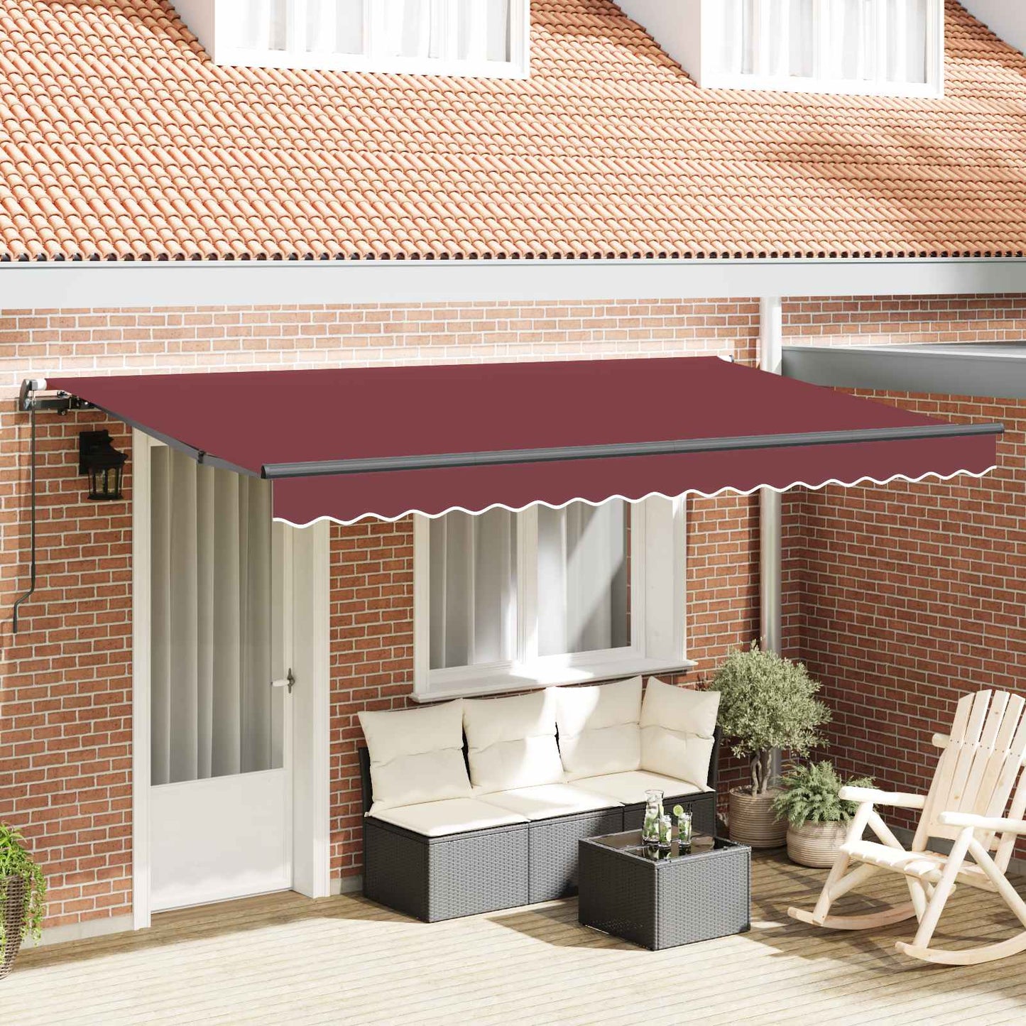 Udtrækkelig markise Bordeaux 350 x 200 cm Stof