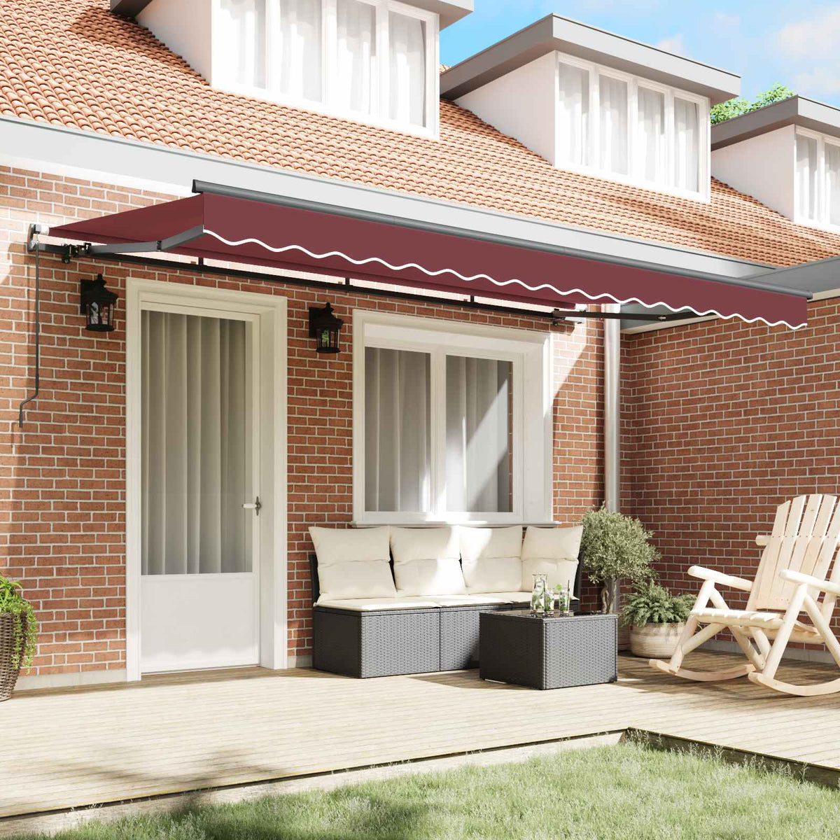 Udtrækkelig markise Bordeaux 350 x 200 cm Stof