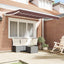 Markiseramme Brun 350 x 200 cm Polyester med PU belægning