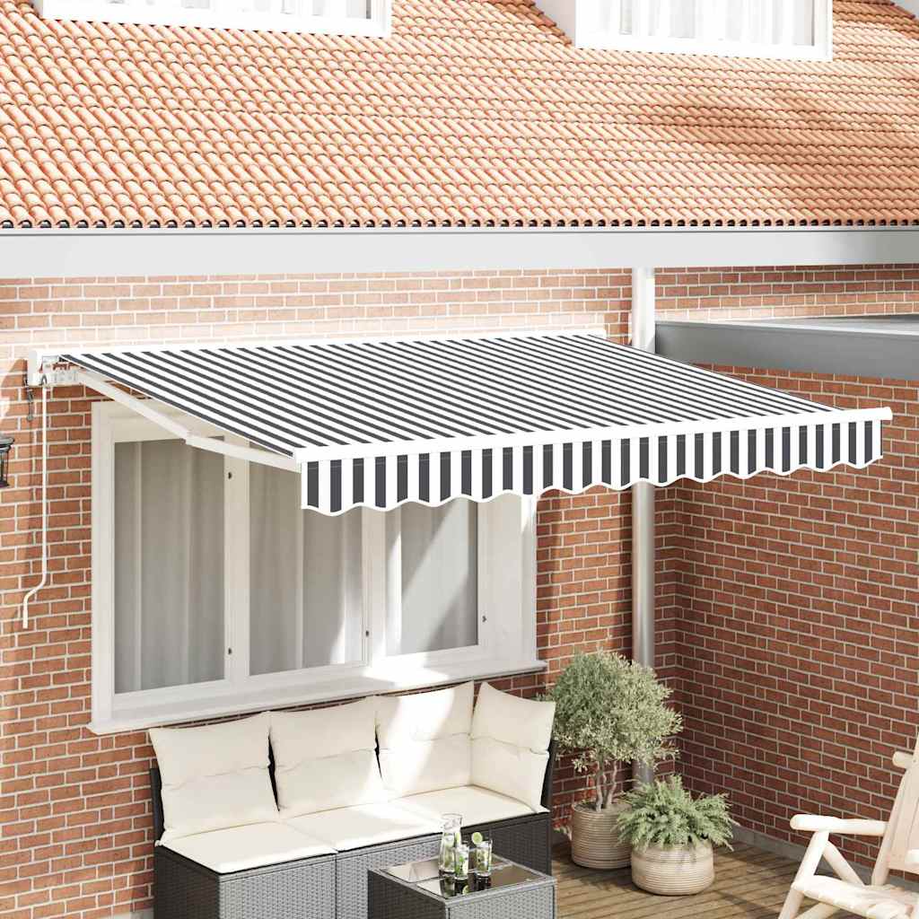 Markiseramme Anthracit og hvid 350 x 200 cm