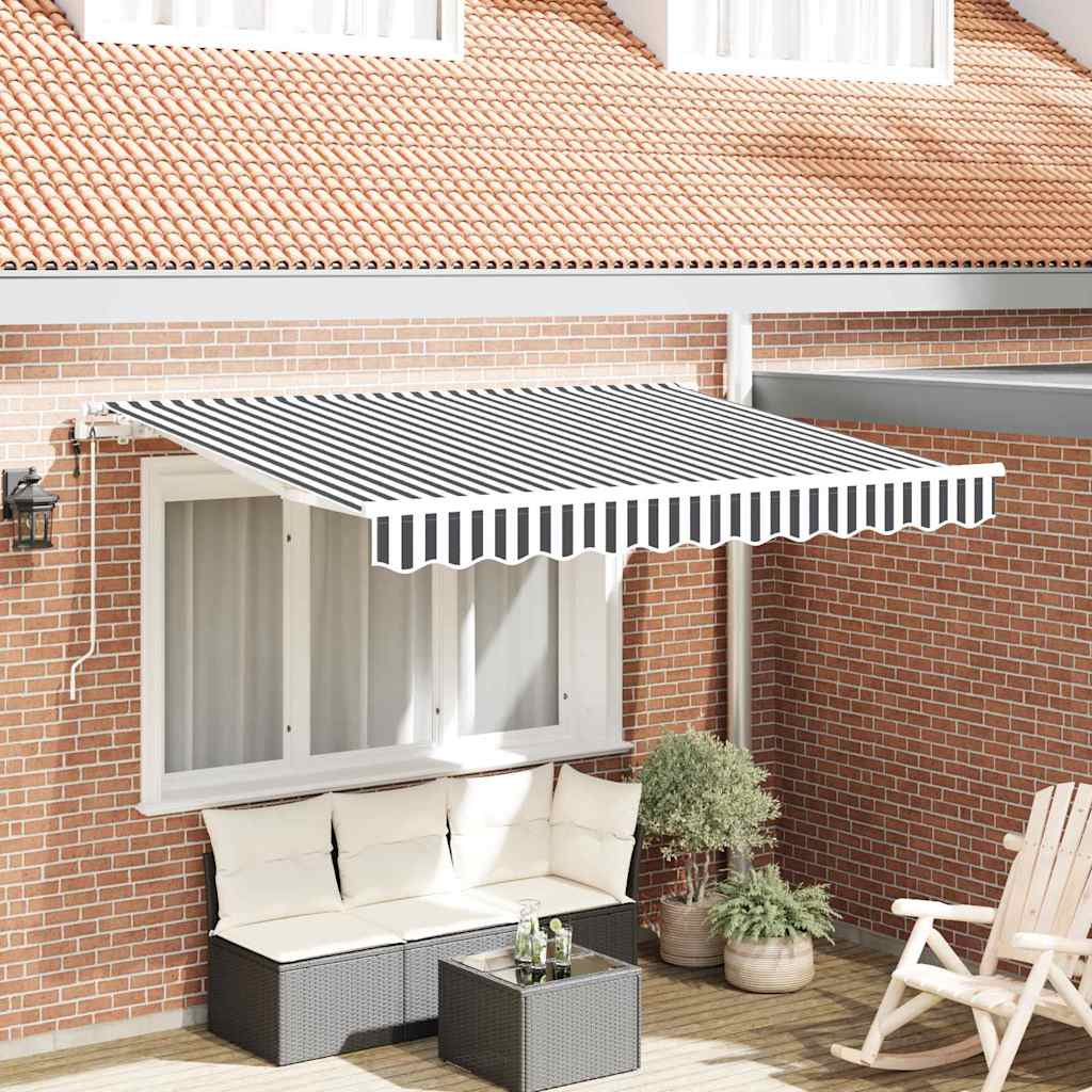Udtrækkelig markise Antracit 350 x 200 cm Stof
