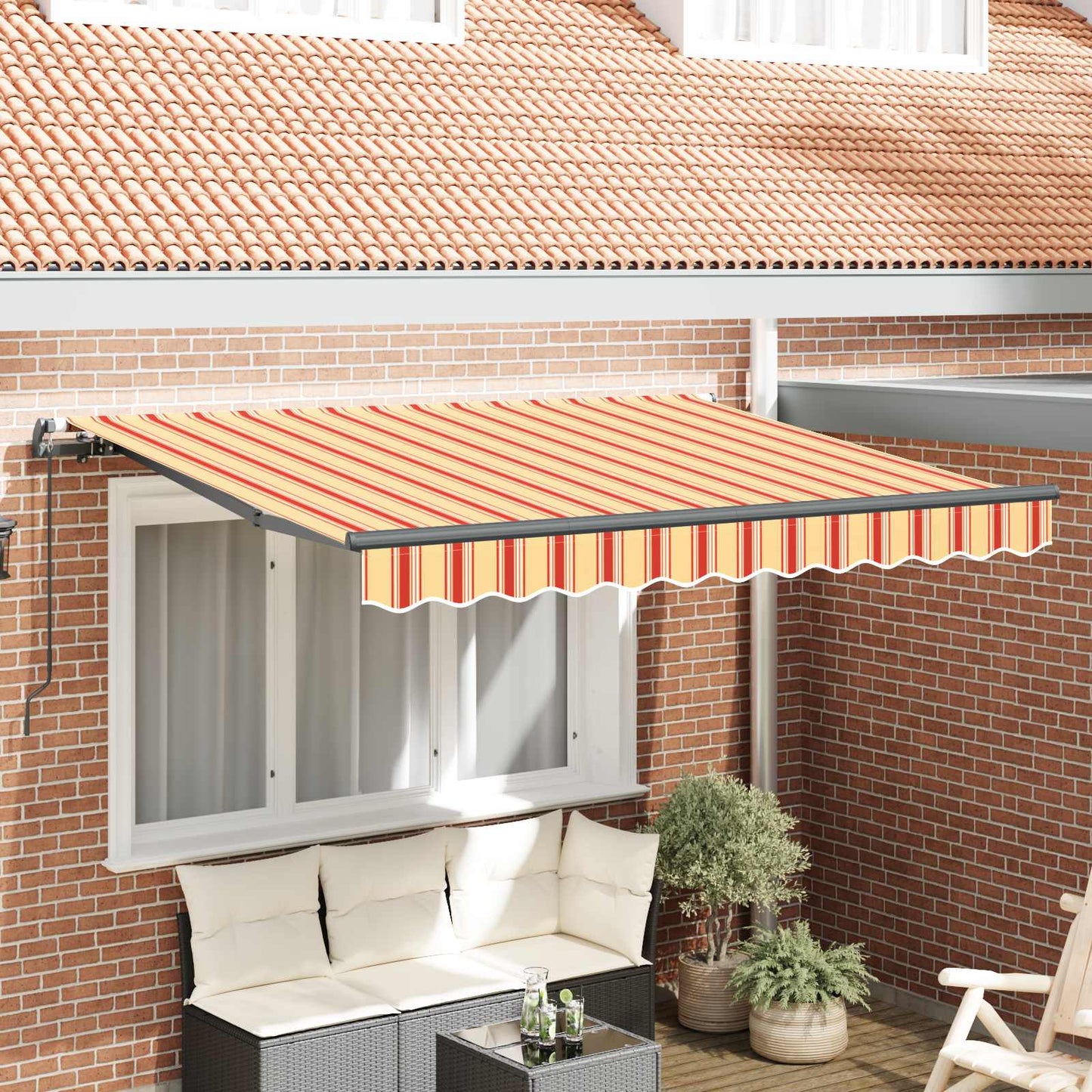 Udtrækkelig markise Gul 350 x 200 cm Stof