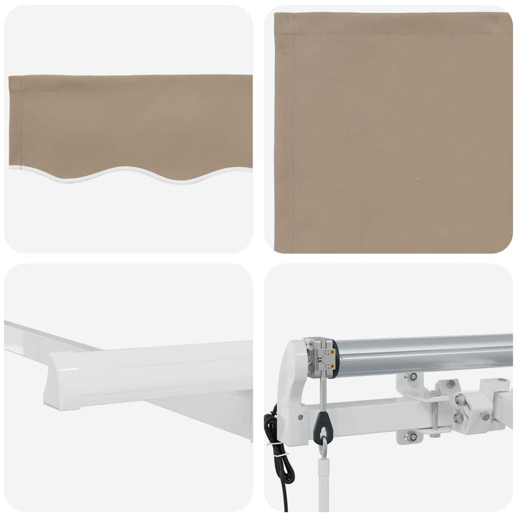 Udtrækkelig markise Beige 350 x 200 cm Stof